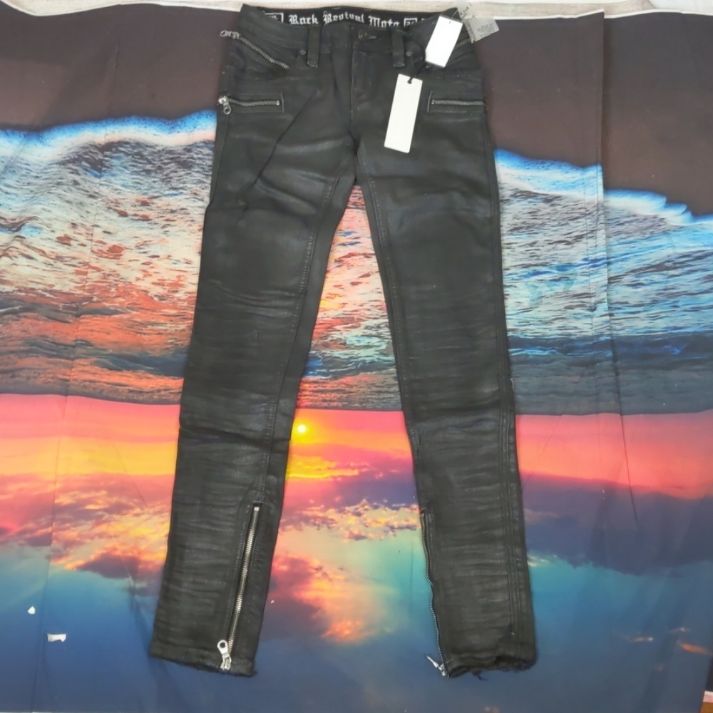 Rock REVIVAL - Skinny Jeans Coated Moto Camille size 24 - Picture 5 of 13